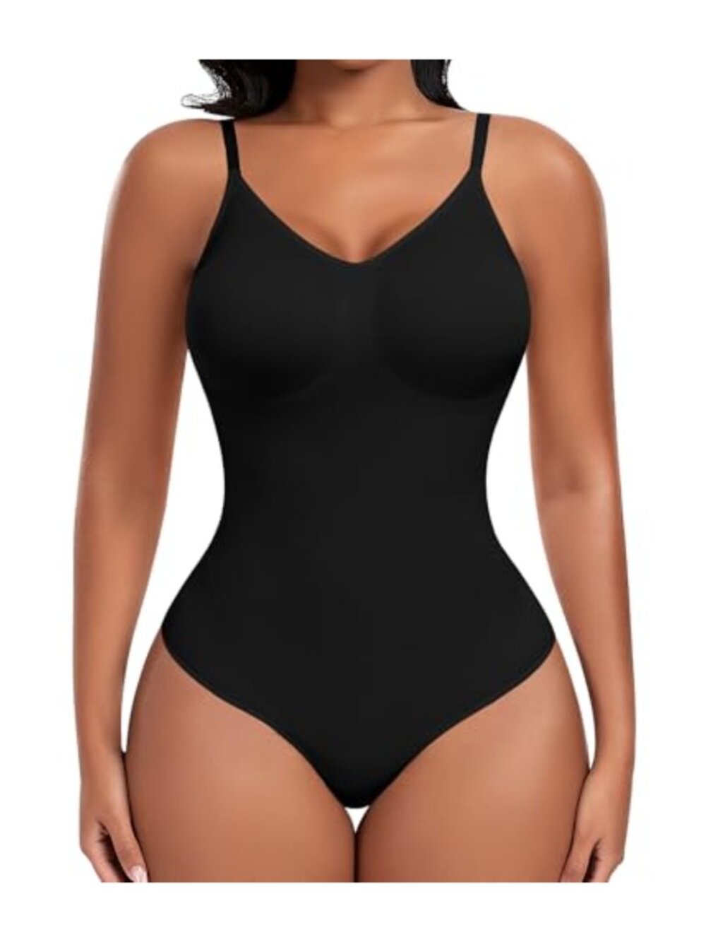 Tummy Control Shapewear Bodysuit Nylon Spandex Seamless Thong